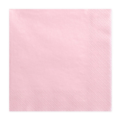 Servietten 33x33 cm 3-lagig helles rosa
