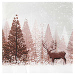 Servietten Winterwald Hirsch im Wald 20Stk. braun | Servietten Wintermotive