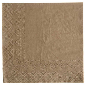 Servietten braun natur einfarbig 20Stk 33cm