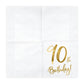Servietten mit Gold-Druck "90th Birthday"