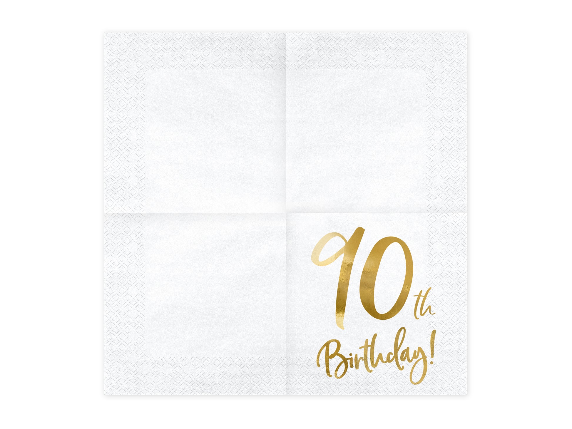Servietten mit Gold-Druck "90th Birthday"