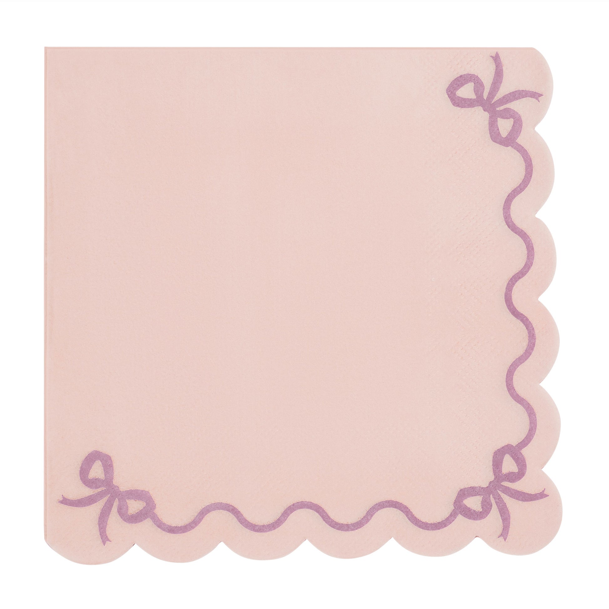 Servietten mit Rüschen 33 x 33 cm rosa