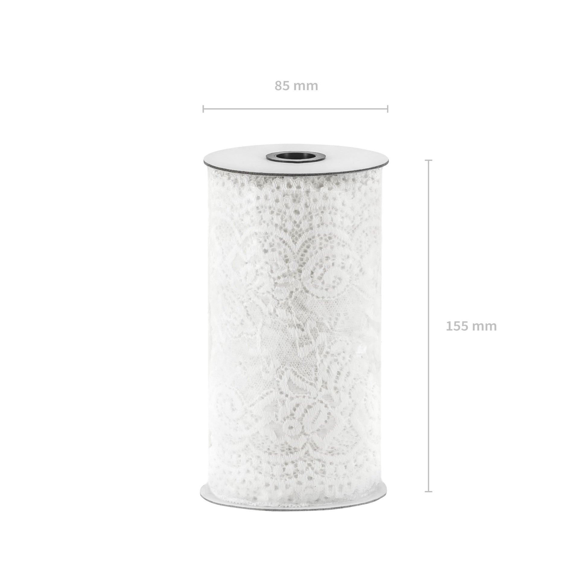 Spitzenband Tischlaeufer 15 cm x 9 m weiss
