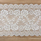 Spitzenband Tischlaeufer 15 cm x 9 m weiss
