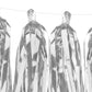 Quasten-Girlande DIY mit 12 Quasten silber metallic
