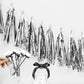 Quasten-Girlande DIY mit 12 Quasten silber metallic