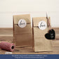 Geschenktüten weiß mit schwarzen Stickern love 6er-Pack