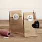 Geschenktüten aus Kraftpapier mit weißen Stickern thank you 6er
