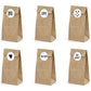 Geschenktüten aus Kraftpapier mit weißen Stickern