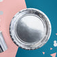 Pappteller Silber glänzend 23cm 6 Stk.