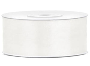 Satinband 25 mm x 25 m hellcreme