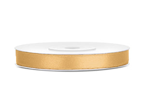 Satinband 6 mm x 25 m hell Honig