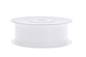 Chiffon Band 25mm x 25m weiß