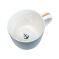 Tasse "Jesus Mein Anker" dunkelblau mit kupferfarbenen Metallic-Details