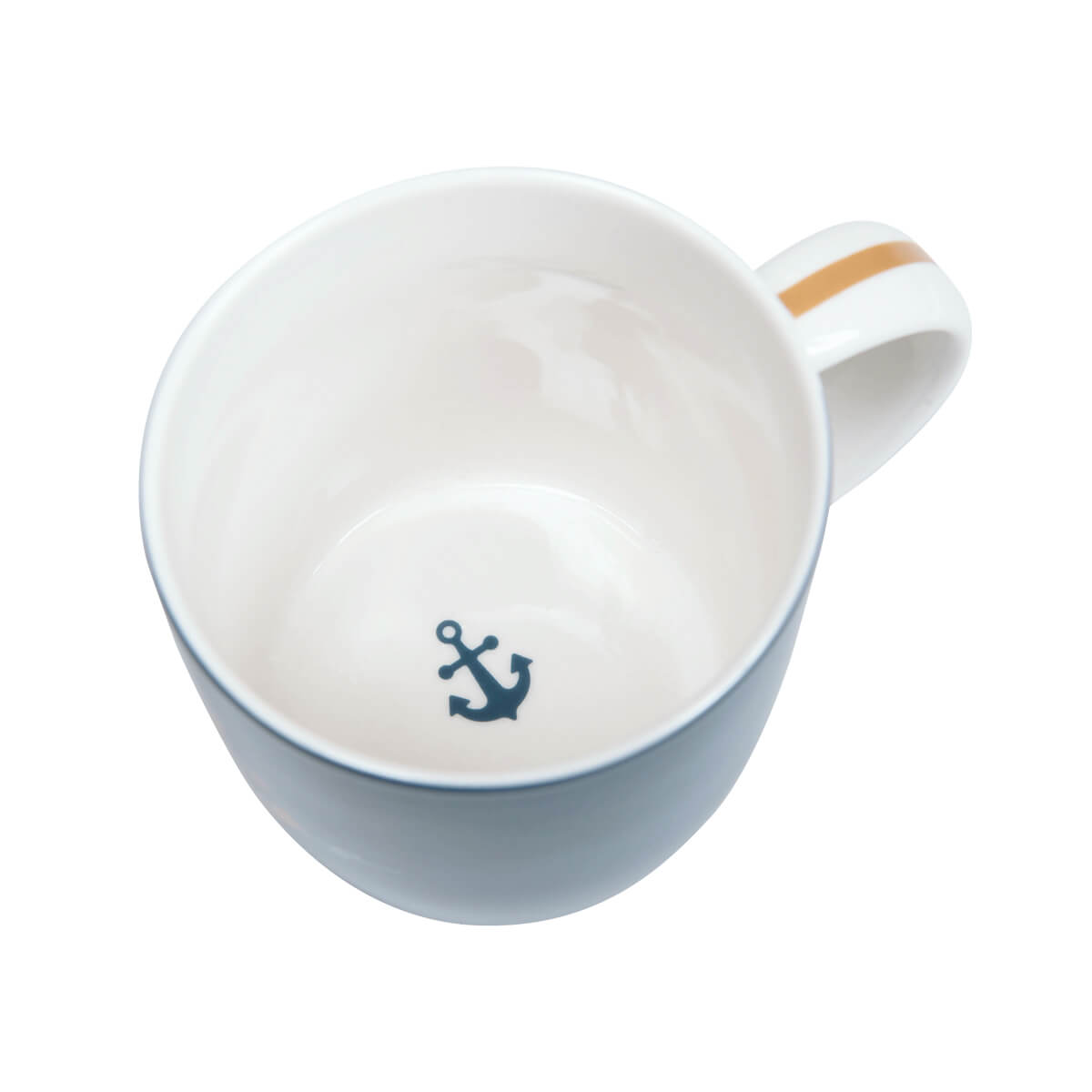 Tasse "Jesus Mein Anker" dunkelblau mit kupferfarbenen Metallic-Details