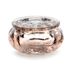 Teelichthalter aus Glas 4 Stück rund 3cm roségold