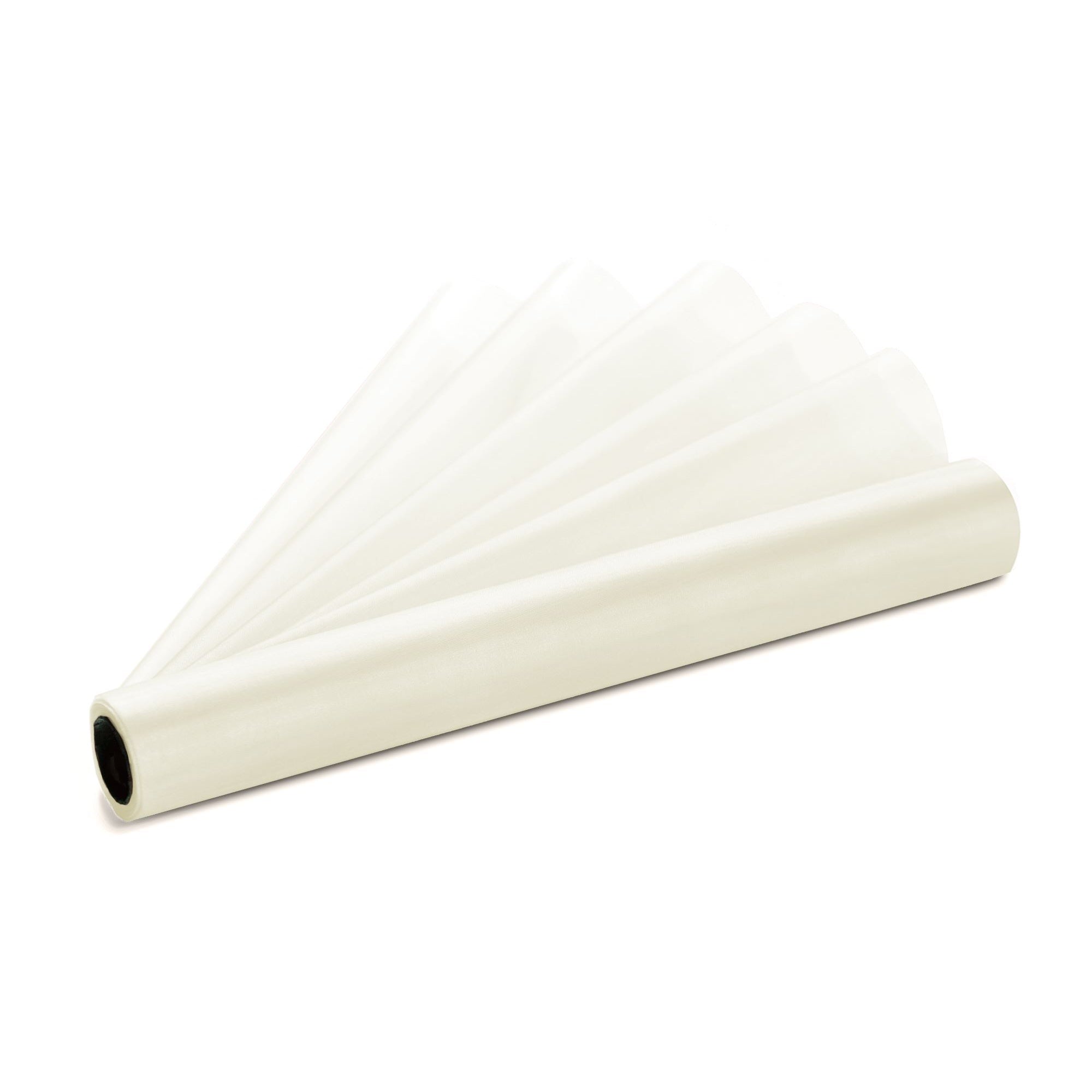 Tischlaeufer Organzastoff 16cm x 9m helles creme Tischband Tischdeko