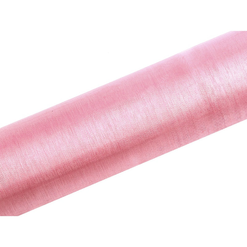 Tischläufer Organzastoff 16cm x 9m helles rosa Tischband Tischdeko