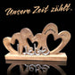 Herzen mit Schriftzug Liebe und Wunschgravur