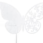 Glasrandkarten Schmetterling perlweiß mit  Blumenornamenten WSZ6