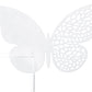 10 Glasrandkarten Schmetterling perlweiß mit lasergeschnittenen Ornamenten
