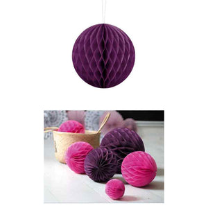 Wabenball aus Papier 10cm dunkel weinrot