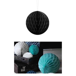 Wabenball aus Papier 10cm schwarz