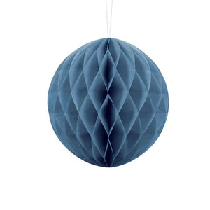 Wabenball aus Papier 20 cm blau
