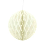 Wabenball aus Papier 20 cm hell creme