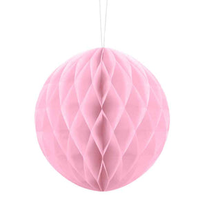 Wabenball aus Papier 20 cm helles Rosa