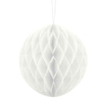 Wabenball aus Papier 20 cm weiß