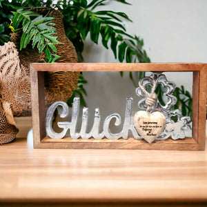 Wanddekoration Glück 40x20cm personalisiertes Geschenk