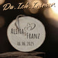 personalisierte Holzscheibe 18x18x2 cm als Geschenk zum Aufhängen