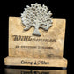 einzugsgeschenk "Willkommen" 16x15x4,5 cm personalisiertes Geschenk