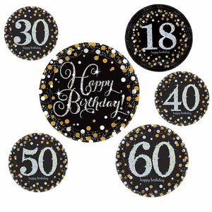 Glamour Gold Happy Birthday 8 Teller 8er 23cm