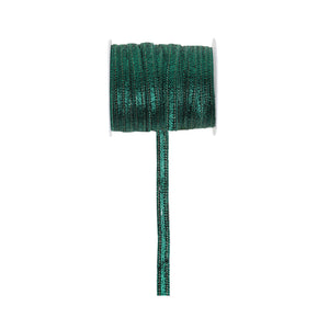 glitzerndes Band 6mm x 5m dunkelgrün