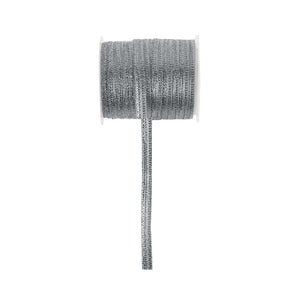 glitzerndes Band 6mm x 5m silber