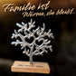 personalisierter Deko-Baum mit Herzen 15x20 cm - Geschenk mit Gravur