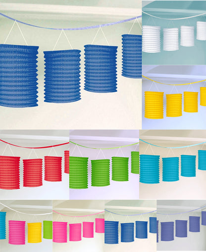 Papier Girlande mit 8 Laternen 3,65m