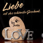 Holz Aufsteller Herz mit Metallschriftzug Love | Geschenk frisch verliebt
