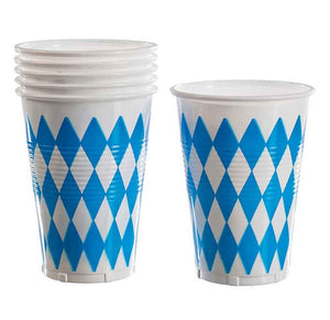 Oktoberfest 10 Plastikbecher bayrische Raute