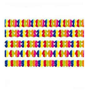 Bunte Papier Girlande mit Zahlendeko