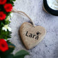 Holzherz 4x4x2 cm Anhänger mit 2-seitiger Gravur personalisierbar