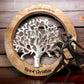personalisierte Wanddeko Lebensbaum 25cm im gravierten Holzrahmen