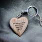 Schlüsselanhänger Herz 5 cm aus Olivenholz personalisiertes Geschenk