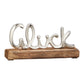 personalisierte Deko Schriftzug "Glück" aus Metall 17cm Holzaufsteller
