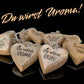 personalisiertes Holzherz 4cm mit Wunschgravur