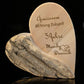 personalisiertes Holzherz mit Rinde 15cm - mit Gravur zur Hochzeit