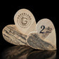 Deko Herz liegend aus Holz mit Baumrinde 20 cm