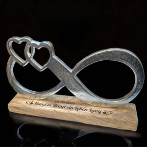 personalisiertes Unendlichkeitszeichen Deko 25cm mit Wunschgravur